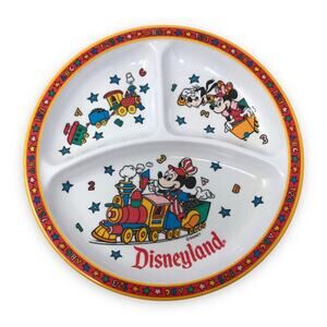 Kibouki Disney Disneyland Mickey Minnie Mouse Goofy Melamine Kids Division Plate